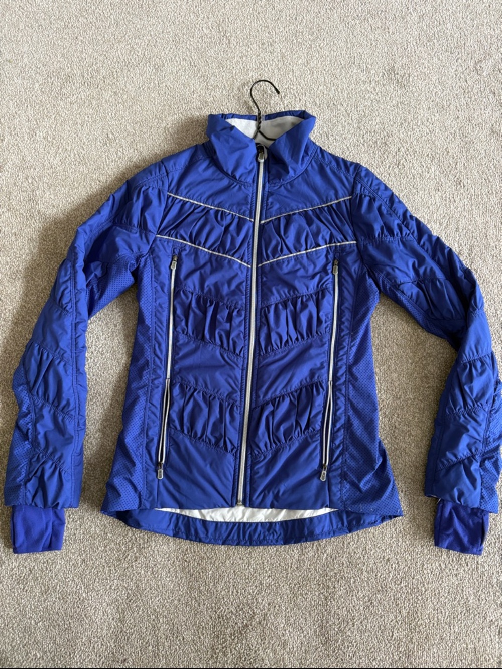 lululemon athletica Royal Blue Quilted Zip-Front Ski Jacket